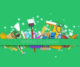 Creative spring cleaning vector background 07