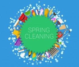 Creative spring cleaning vector background 08