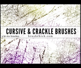 Cursive and Crackle Brushes Set