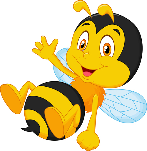 Cute bee cartoon vector illustration 13