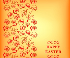 Cute easter card vector graphics 01