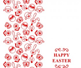 Cute easter card vector graphics 02