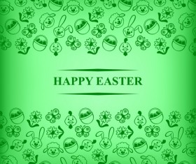 Cute easter card vector graphics 03