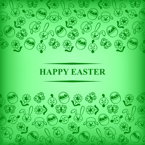 Cute easter card vector graphics 03