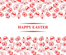 Cute easter card vector graphics 04