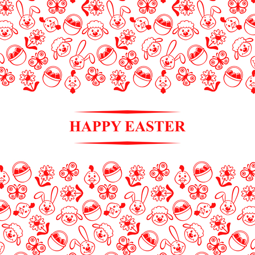 Cute easter card vector graphics 04