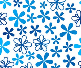 Cute flowers seamless pattern vector 02