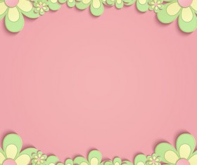 Cute paper flower with pink background vector