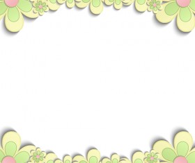 Cute paper flower with white background vector