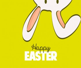 Cute rabbit with easter cards vectors graphics 05