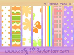 Cute spring photoshop patterns