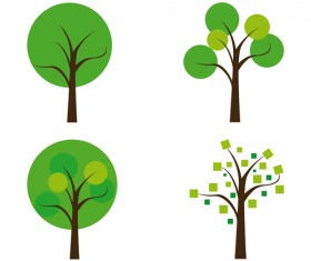 Funny Tree Illustration vector 02 free download