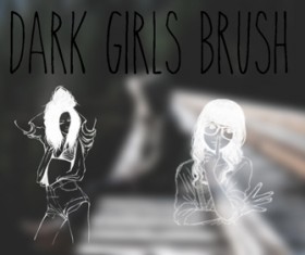 Dark Girls Photoshop Brushes
