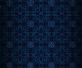 Dark blue damask pattern vector
