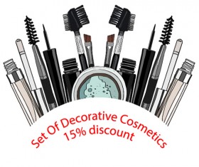 Decorative cosmetics discount poster vector 01