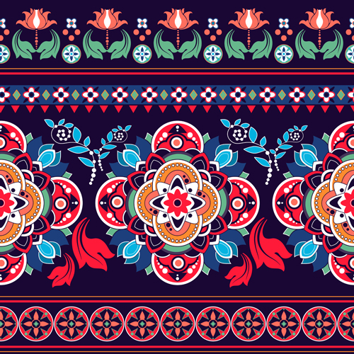Decorative ornamental pattern seamless vector 03