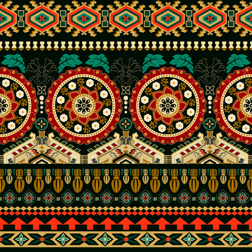 Decorative ornamental pattern seamless vector 05