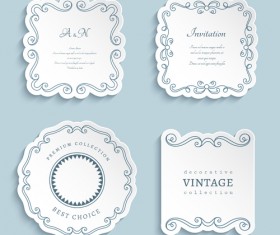 Decorative paper frame vintage vector 02
