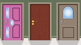 Different doors vector template