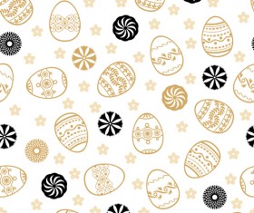 Easter egg seamless pattern vector