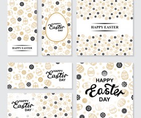 Easter flaers banners with cards vector 01
