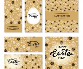 Easter flaers banners with cards vector 02