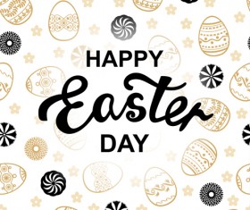 Easter letter pattern vector