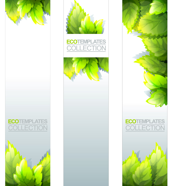 Eco banner template vector 01