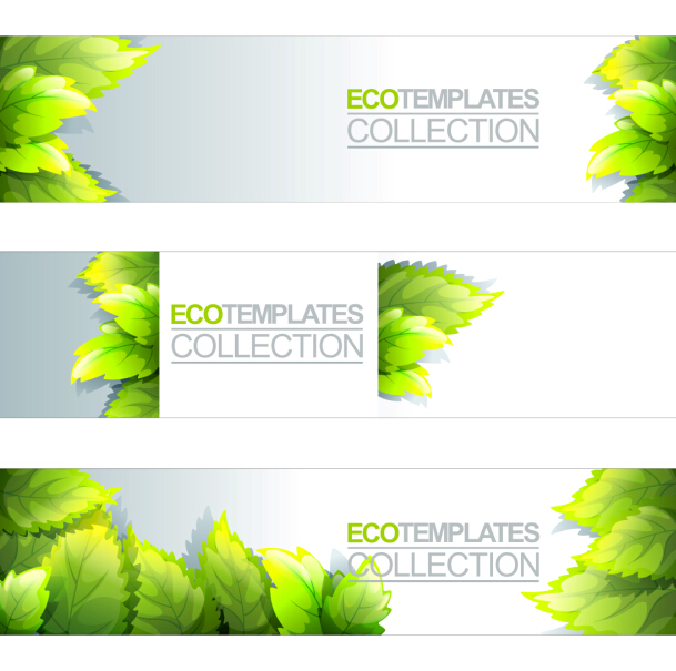 Eco banner template vector 02