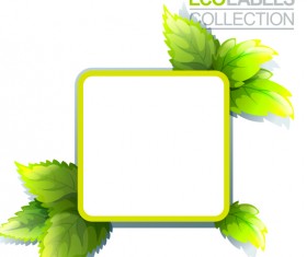 Eco Labels With Green Leaves Vector Free Download