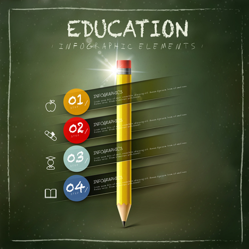 Education infographic template vector grapihcs 01