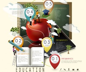 Education infographic template vector grapihcs 04