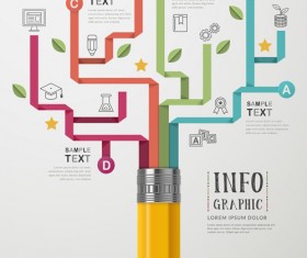 Education infographic template vector grapihcs 07