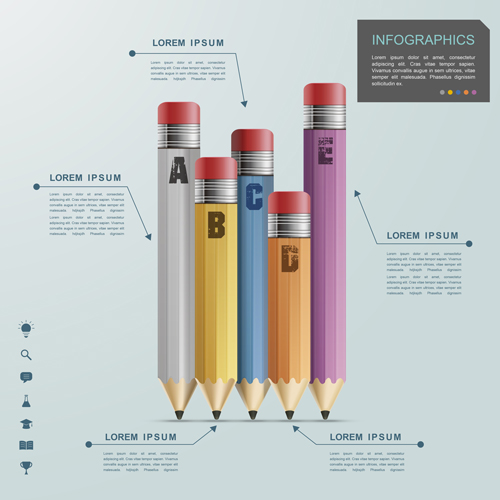 Education infographic template vector grapihcs 08