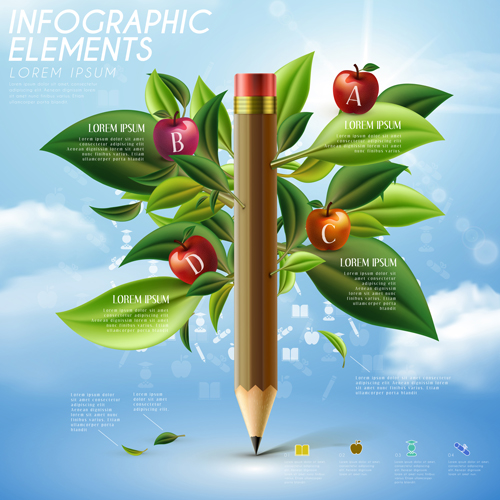 Education infographic template vector grapihcs 10