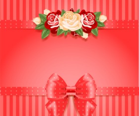 Elegant bow cards vector design 02