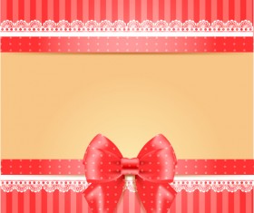 Elegant bow cards vector design 08
