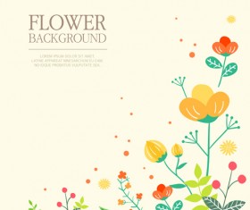Elegant flower vintage backgrounds vector 01