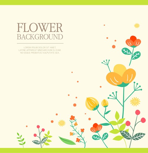 Elegant flower vintage backgrounds vector 01