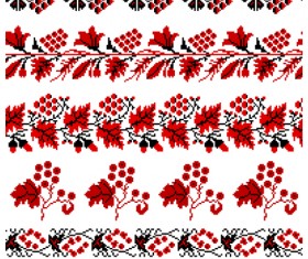 Ethnic embroider seamless pattern vector 02