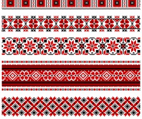 Ethnic embroider seamless pattern vector 04