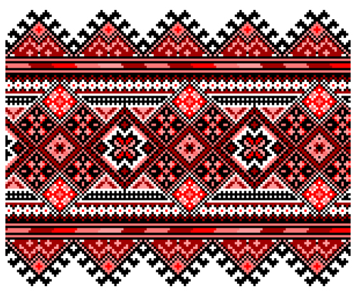 Ethnic embroider seamless pattern vector 05