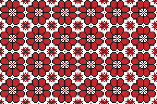 Ethnic embroider seamless pattern vector 06