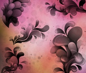 Floral deco abstract brushes set