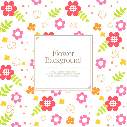 Flower seamless pattern background vector 01