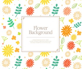 Flower seamless pattern background vector 02