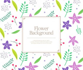 Flower seamless pattern background vector 03
