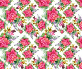 Flower seamless pattern set vector 08