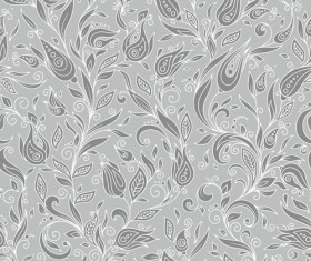 Flowers doodles seamless pattern vector 05