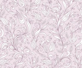 Flowers doodles seamless pattern vector 08